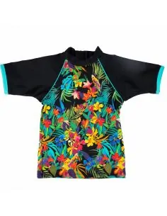 Haut anti uv enfant Tropiques coloré et fleuris