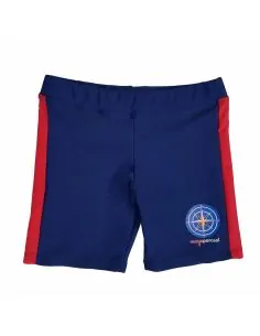 Short de bain anti UV garçon capitaine marine et rouge