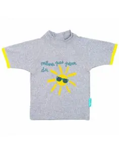 T-shirt anti UV bébé garçon manches courtes Même pas peur