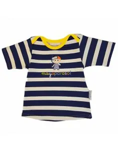 Tee shirt Marinou jaune bébé marinière manche courtes