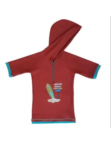 Tee-shirt anti UV garçon à capuche Tropiques...