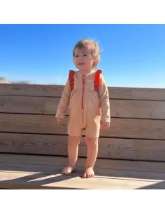 Combinaison anti-UV bébé fille Le Petit Prince terra cotta