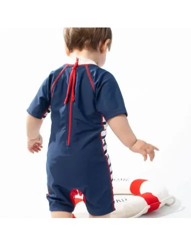 Combinaison courte Petit Matelot aux coloris marine blanc et rouge