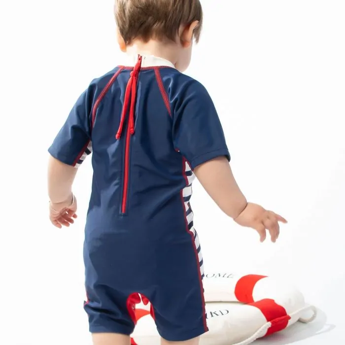 Combinaison courte Petit Matelot aux coloris marine blanc et rouge
